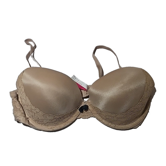 Cosmopolitan Tan Full Coverage Adjustable Straps Underwire Push Up Bra Size 36C - Picture 1 of 6